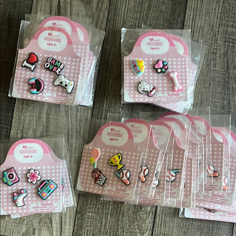 Target Bullseye Colorful Shoe Charms Set of 4 . Assorted 24 packs